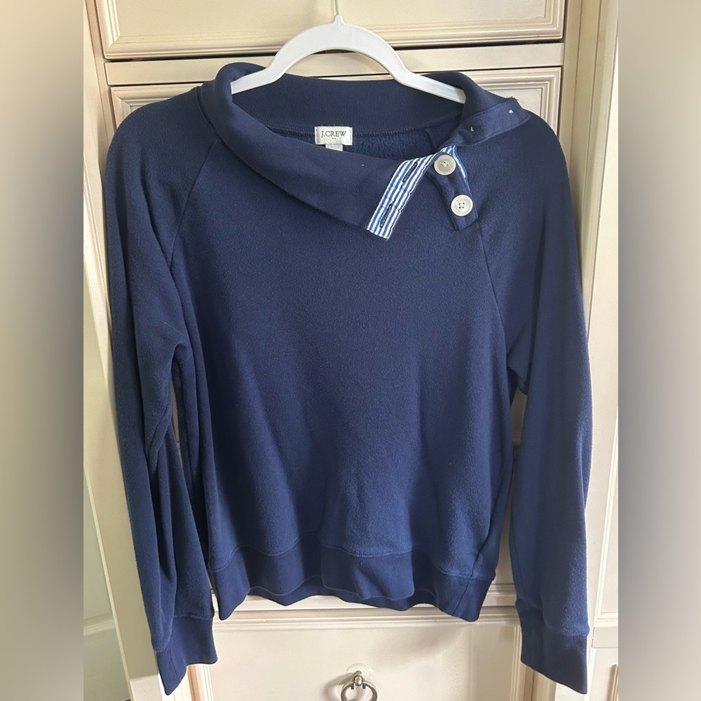 🛍️J. Crew Women's Lightweight Sweatshirt in Navy